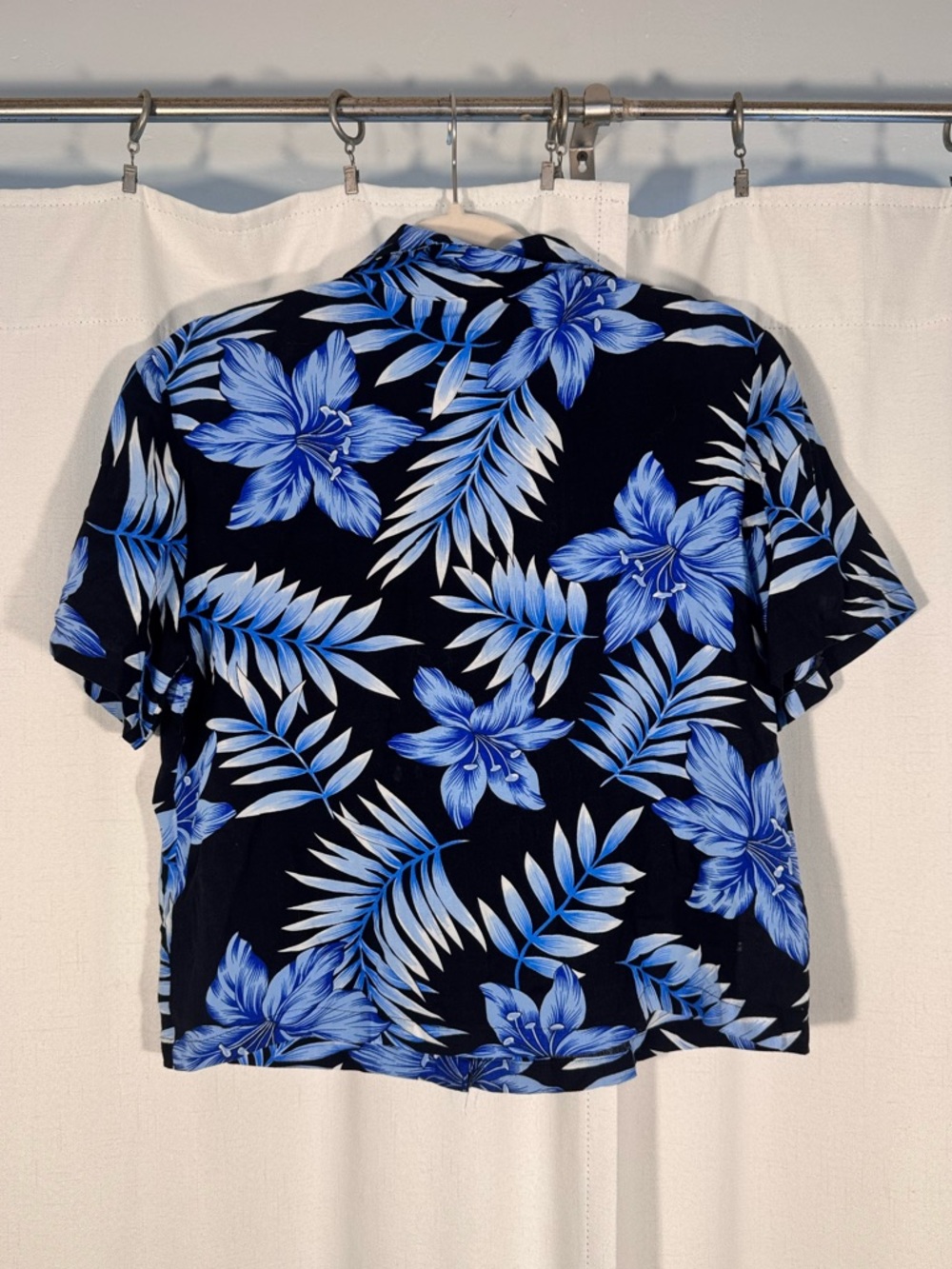Vintage SPA Blue Tropical Floral Beaded Two Piece Set - Picture 3 of 9